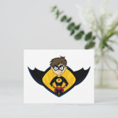 Superhero Boy Postcard Postkarte (Stehend Vorderseite)