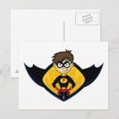 Superhero Boy Postcard Postkarte (Vorne/Hinten)