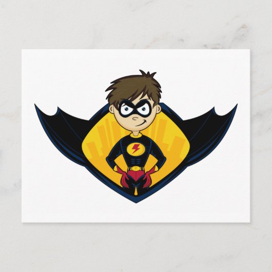Superhero Boy Postcard Postkarte (Vorderseite)