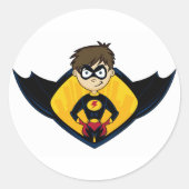 Superhero Boy Sticker (Vorderseite)
