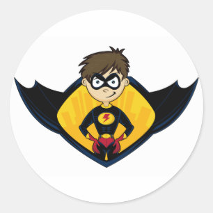 Superhero Boy Sticker