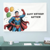 Superhero Boys Birthday Party Banner (Messe)