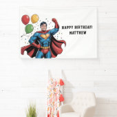 Superhero Boys Birthday Party Banner (InSitu)