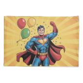 Superhero Boys Birthday Party Gift Kissenbezug (Rückseite)