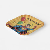 Superhero Boys Birthday Party Pappteller (Gewinkelt)