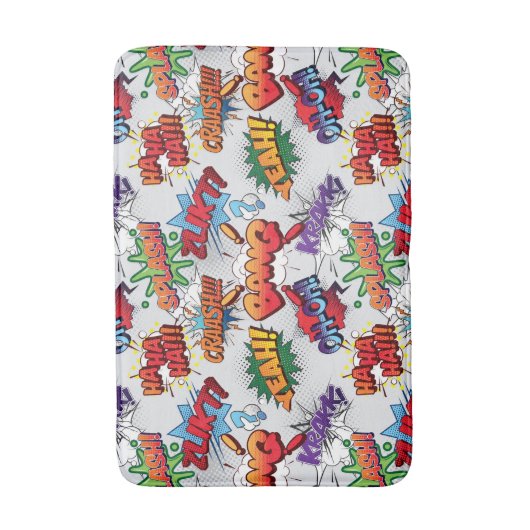 Superhero Bubble Pattern Badematte (Vorderseite Vertikal)