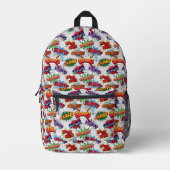 Superhero Bubble Pattern Bedruckter Rucksack (Vorderseite)