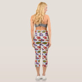 Superhero Bubble Pattern Capri Leggings (Rückseite)