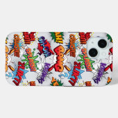 Superhero Bubble Pattern Case-Mate iPhone Hülle (Rückseite (Horizontal))