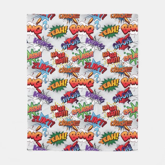 Superhero Bubble Pattern Fleecedecke (Vorderseite)