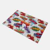 Superhero Bubble Pattern Fußmatte (Schrägansicht)