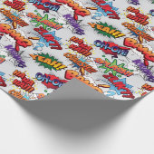 Superhero Bubble Pattern Geschenkpapier (Ecke)