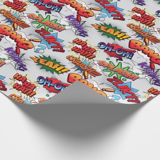 Superhero Bubble Pattern Geschenkpapier (Ecke)