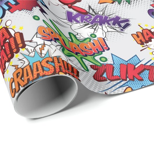 Superhero Bubble Pattern Geschenkpapier (Rolleneckpunkt)