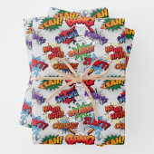 Superhero Bubble Pattern Geschenkpapier Set (Beispiel)