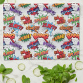 Superhero Bubble Pattern Geschirrtuch (Gefaltet)