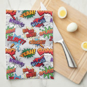 Superhero Bubble Pattern Geschirrtuch (Viertel Falte)