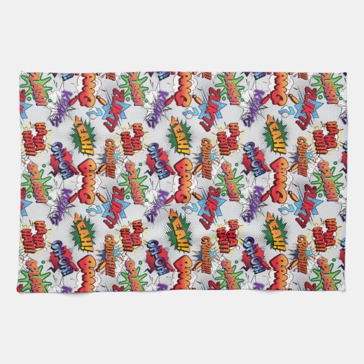 Superhero Bubble Pattern Geschirrtuch (Horizontal)