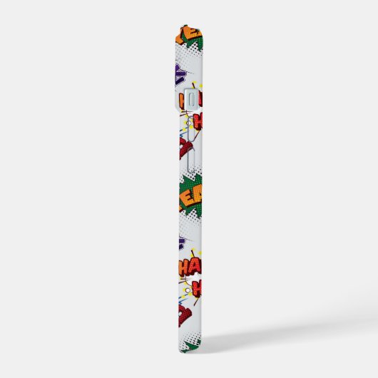 Superhero Bubble Pattern iPhone 15 Hülle (Linke Seite)