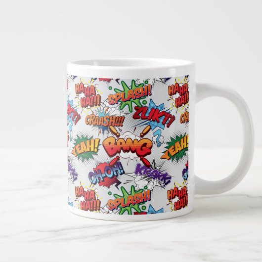 Superhero Bubble Pattern Jumbo-Tasse (Rechts)