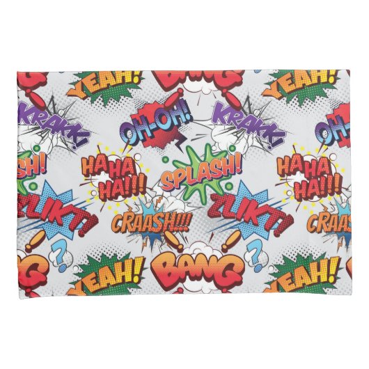 Superhero Bubble Pattern Kissenbezug (Vorderseite-Rechts)