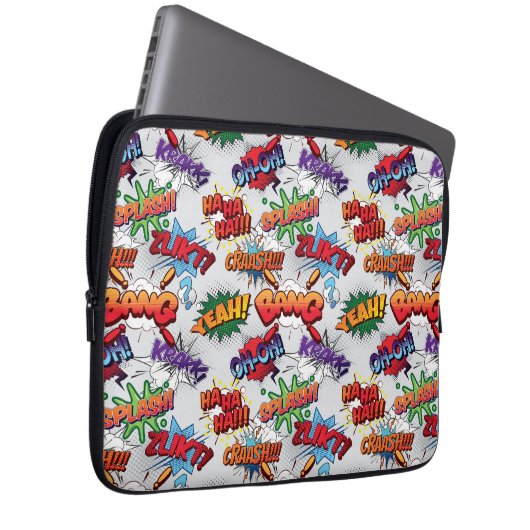 Superhero Bubble Pattern Laptopschutzhülle (Vorne Rechts)