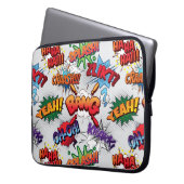 Superhero Bubble Pattern Laptopschutzhülle (Vorderseite Links)