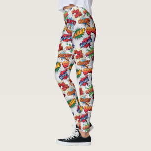 Superhero Bubble Pattern Leggings