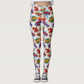 Superhero Bubble Pattern Leggings (Vorderseite)