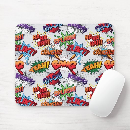 Superhero Bubble Pattern Mousepad (Mit Mouse)