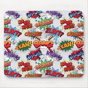 Superhero Bubble Pattern Mousepad