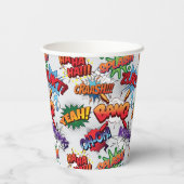 Superhero Bubble Pattern Pappbecher (Rückseite)