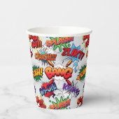 Superhero Bubble Pattern Pappbecher (Links)