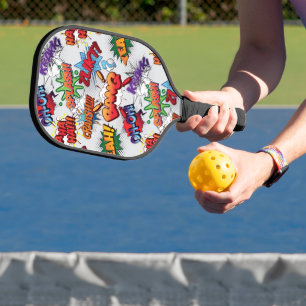 Superhero Bubble Pattern Pickleball Schläger