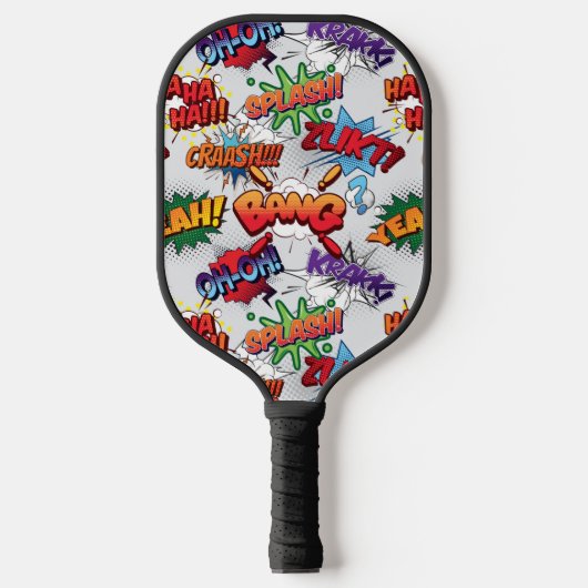 Superhero Bubble Pattern Pickleball Schläger (Vorderseite)