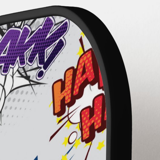 Superhero Bubble Pattern Pickleball Schläger (Linke Seite)