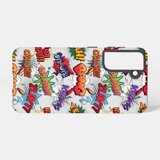 Superhero Bubble Pattern Samsung Galaxy Hülle (Rückseite (Horizontal))