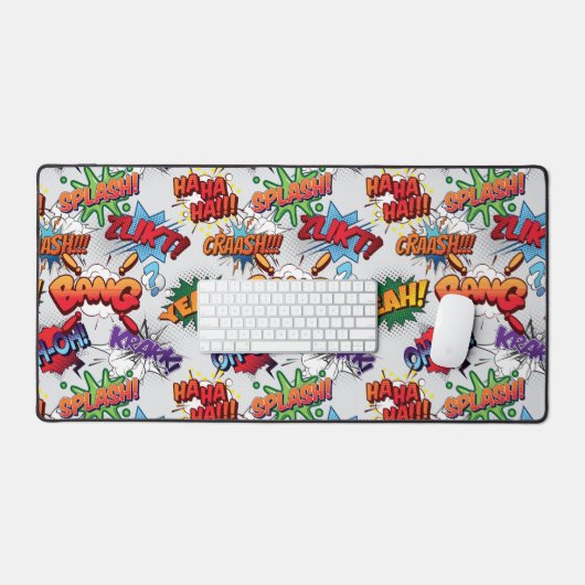 Superhero Bubble Pattern Schreibtischunterlage (Tastatur & Maus)