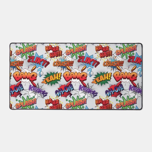 Superhero Bubble Pattern Schreibtischunterlage (Vorderseite)