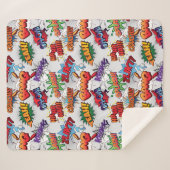 Superhero Bubble Pattern Sherpadecke (Vorderseite (Horizontal))