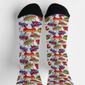 Superhero Bubble Pattern Socken (Oben)