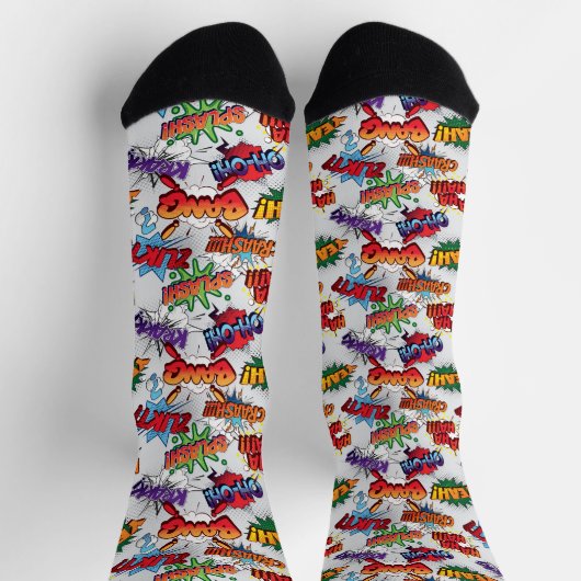 Superhero Bubble Pattern Socken (Oben)