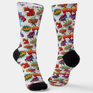 Superhero Bubble Pattern Socken