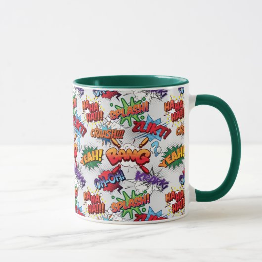 Superhero Bubble Pattern Tasse (Rechts)