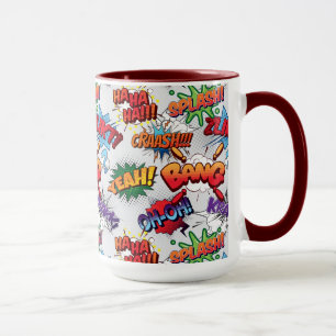 Superhero Bubble Pattern Tasse