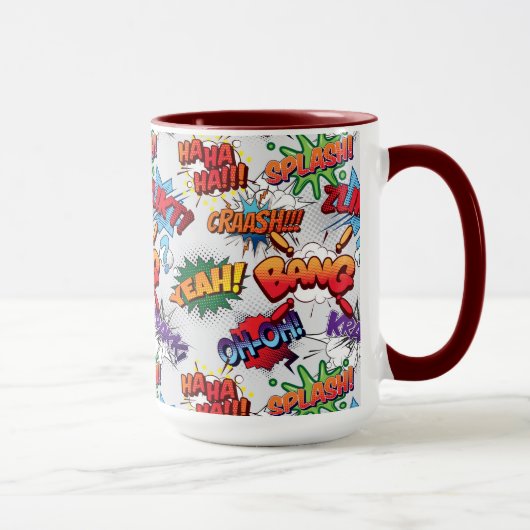 Superhero Bubble Pattern Tasse (Rechts)