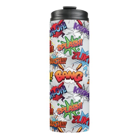 Superhero Bubble Pattern Thermosbecher (Vorderseite)