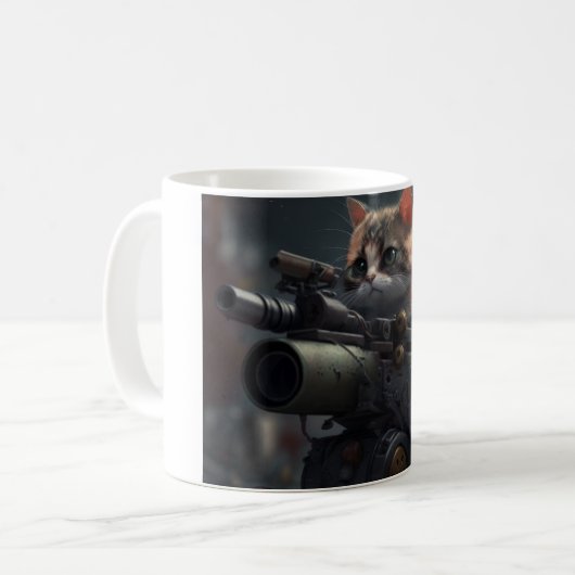 Superhero Cat Kaffeetasse (Vorderseite Links)