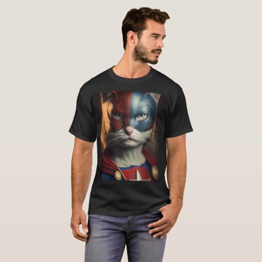 Superhero Cat T-Shirt (Vorne ganz)