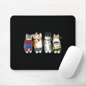 Superhero Cats Kitten Kitty Cats Lover Super Kitte Mousepad (Mit Mouse)
